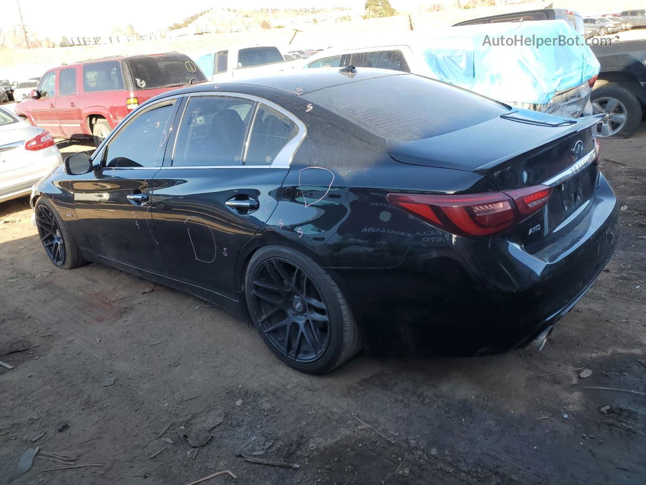 2019 Infiniti Q50 Luxe Black vin: JN1EV7AR1KM554854