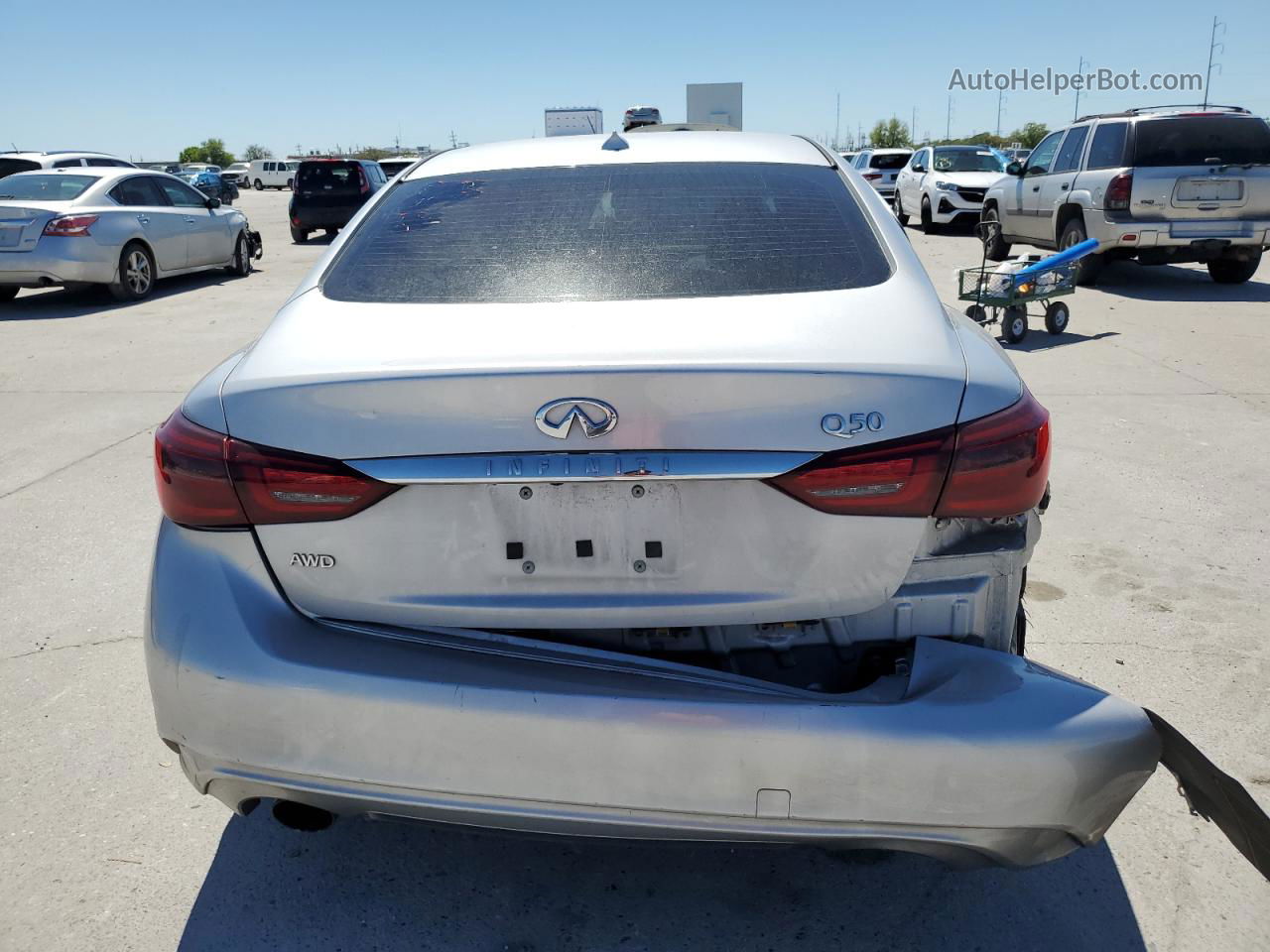 2019 Infiniti Q50 Luxe Silver vin: JN1EV7AR1KM558712