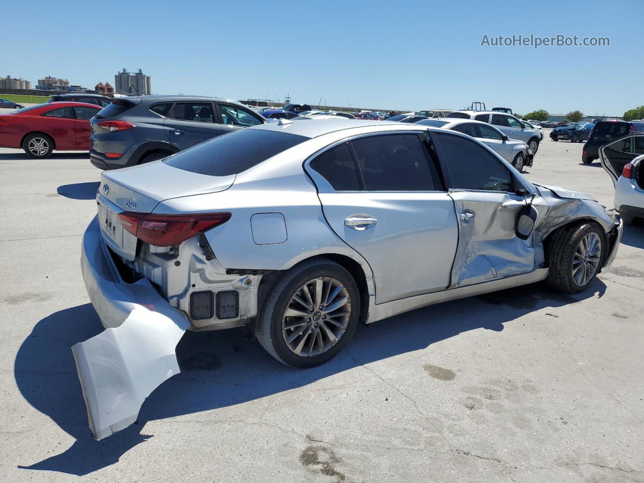 2019 Infiniti Q50 Luxe Silver vin: JN1EV7AR1KM558712