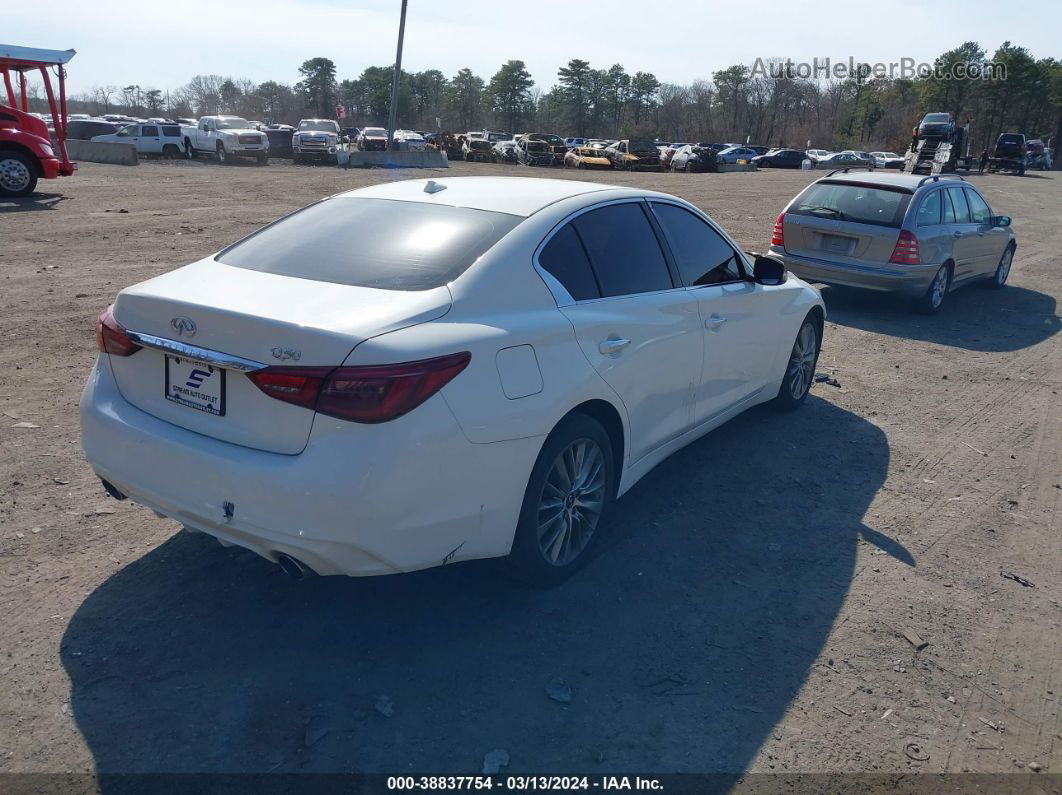 2019 Infiniti Q50 3.0t Luxe Белый vin: JN1EV7AR1KM559598