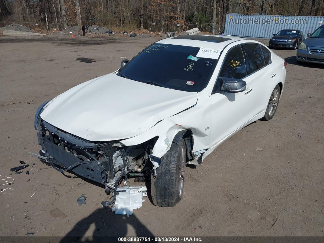 2019 Infiniti Q50 3.0t Luxe White vin: JN1EV7AR1KM559598