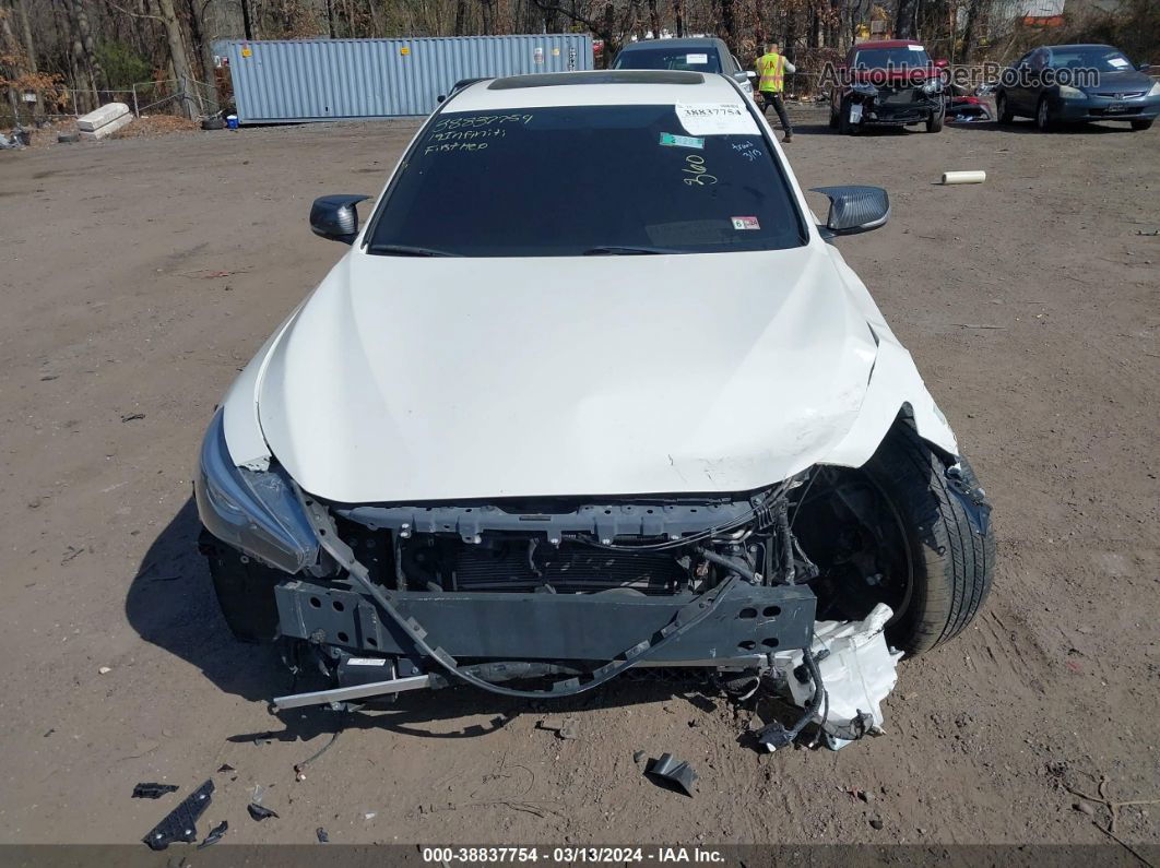 2019 Infiniti Q50 3.0t Luxe White vin: JN1EV7AR1KM559598