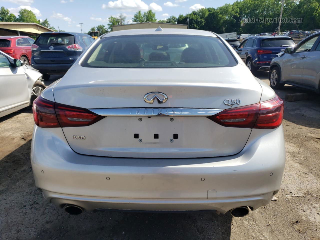 2019 Infiniti Q50 Luxe Silver vin: JN1EV7AR1KM593184