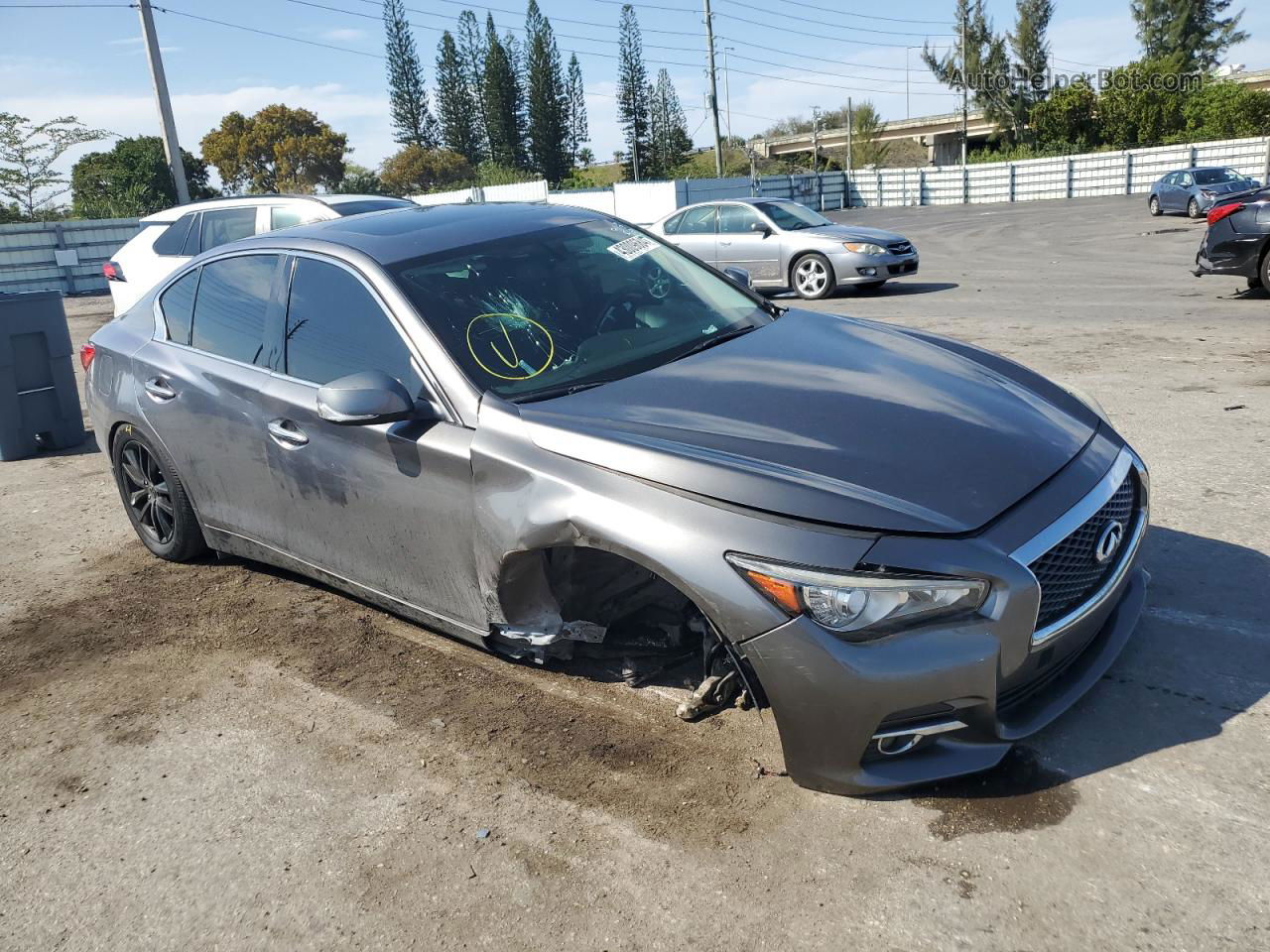 2016 Infiniti Q50 Premium Серый vin: JN1EV7AR2GM342388