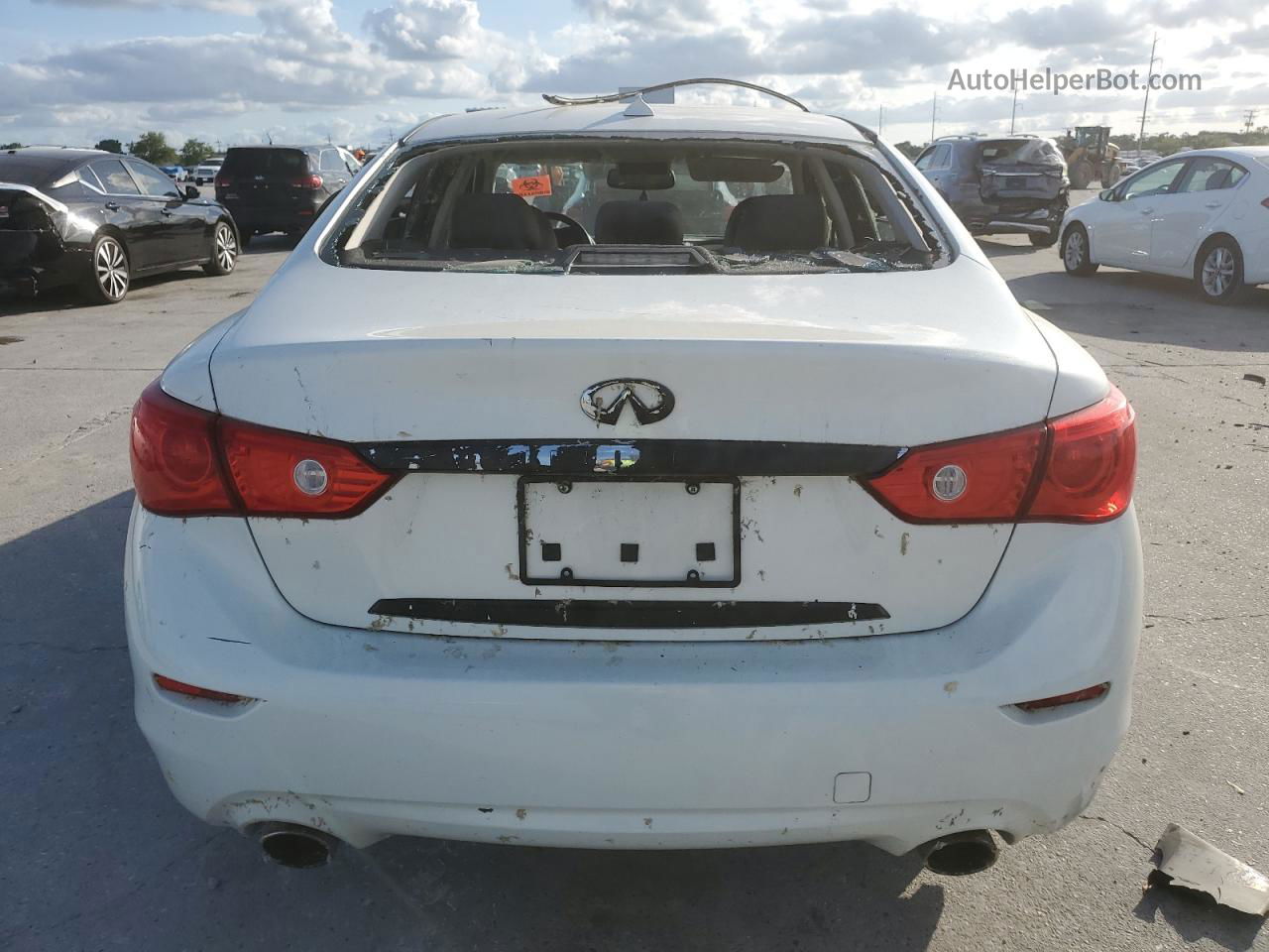 2016 Infiniti Q50 Premium White vin: JN1EV7AR2GM344450