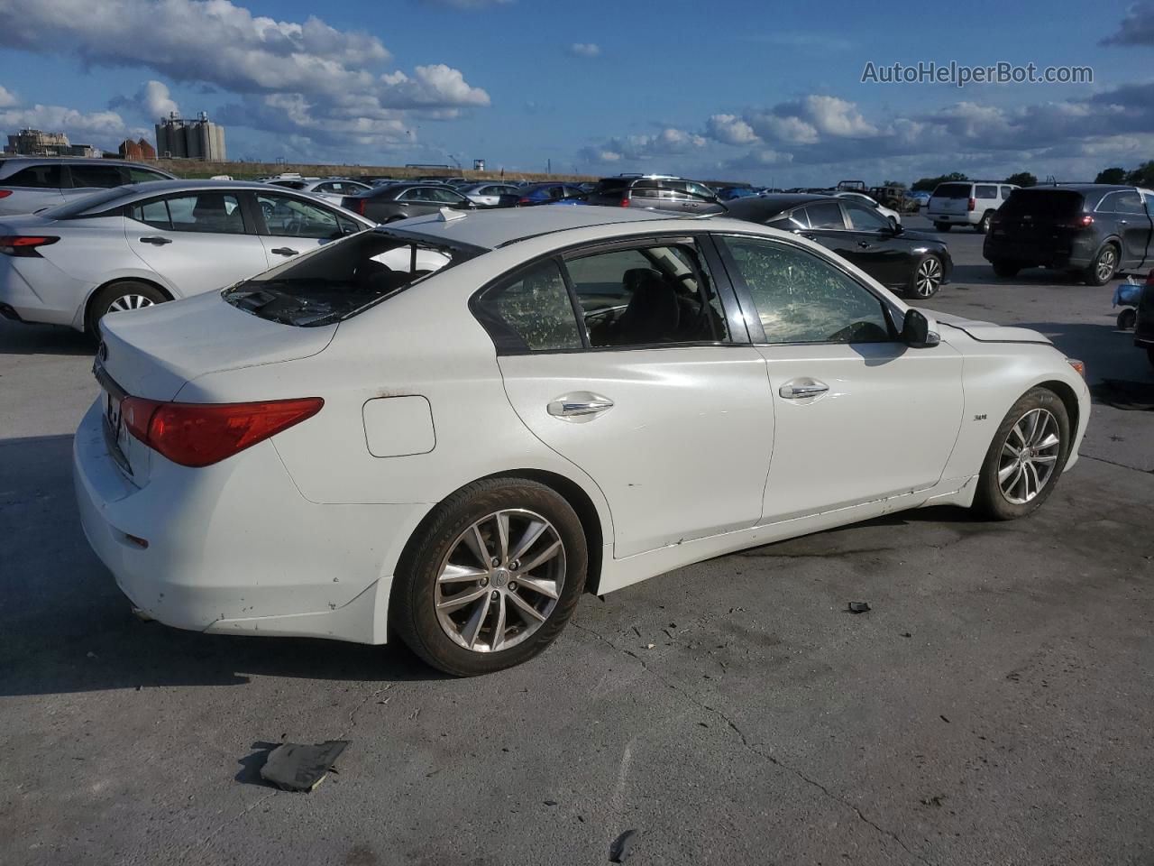 2016 Infiniti Q50 Premium White vin: JN1EV7AR2GM344450