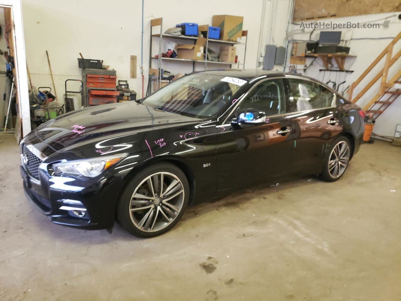 2016 Infiniti Q50 Premium Black vin: JN1EV7AR2GM344531