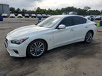 2018 Infiniti Q50 Luxe White vin: JN1EV7AR2JM433684