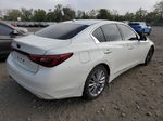 2018 Infiniti Q50 Luxe Белый vin: JN1EV7AR2JM436438