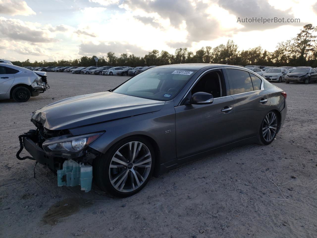 2018 Infiniti Q50 Luxe Серый vin: JN1EV7AR2JM437167