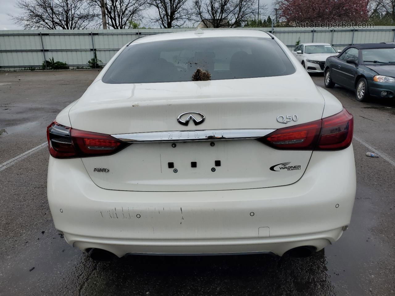 2018 Infiniti Q50 Luxe Белый vin: JN1EV7AR2JM439968