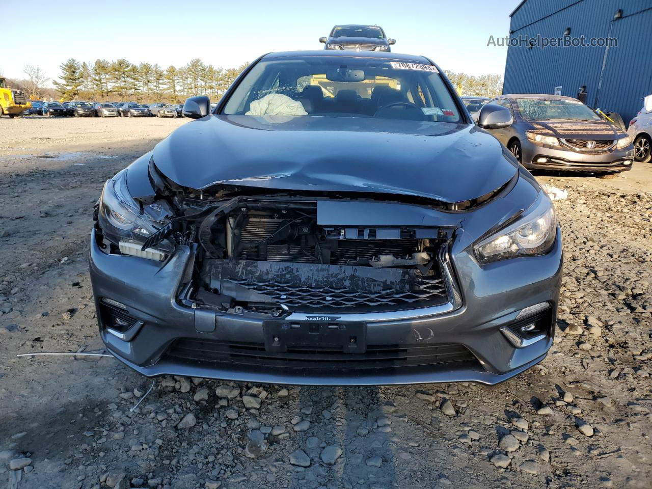 2018 Infiniti Q50 Luxe Gray vin: JN1EV7AR2JM440764