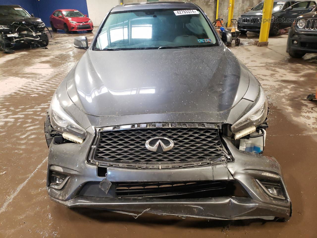 2019 Infiniti Q50 Luxe Gray vin: JN1EV7AR2KM552417