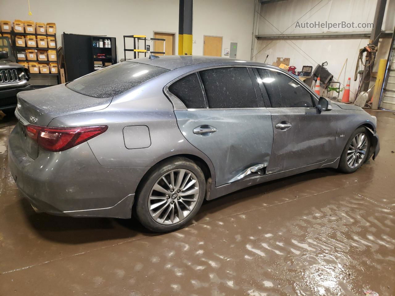 2019 Infiniti Q50 Luxe Серый vin: JN1EV7AR2KM552417