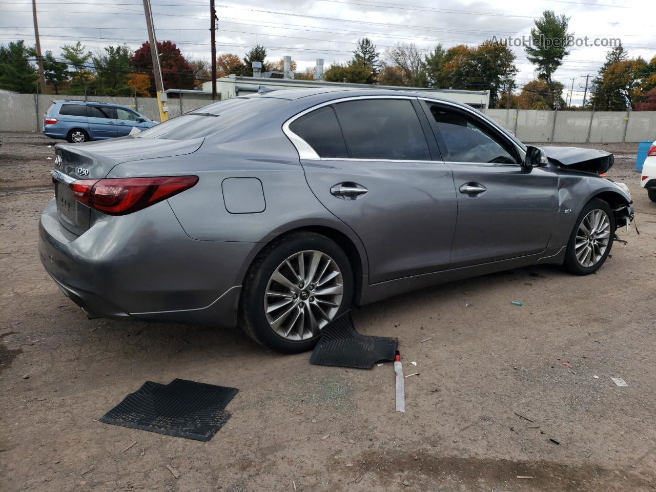 2019 Infiniti Q50 Luxe Угольный vin: JN1EV7AR2KM554250