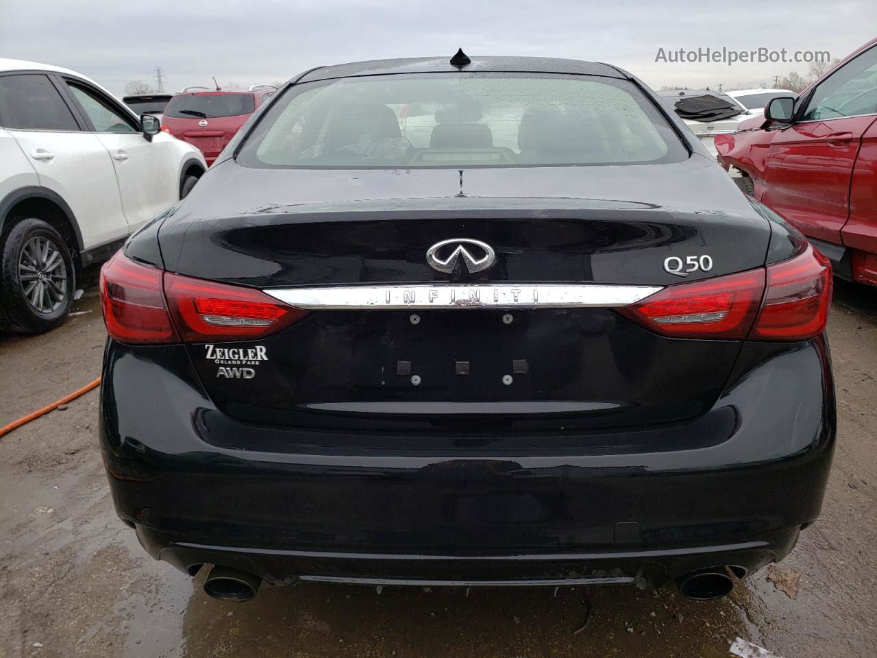 2019 Infiniti Q50 Luxe Black vin: JN1EV7AR2KM557035