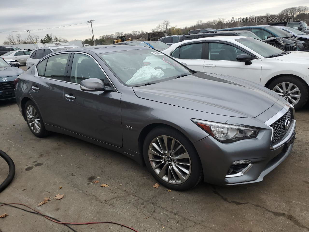 2019 Infiniti Q50 Luxe Gray vin: JN1EV7AR2KM557908