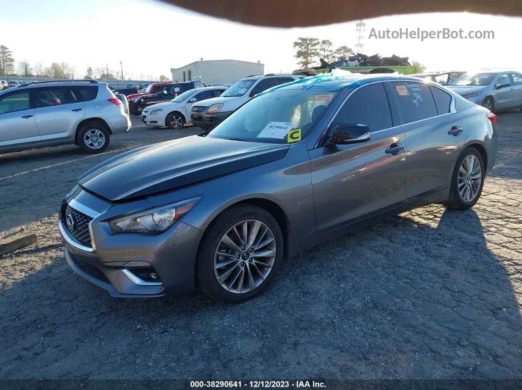 2019 Infiniti Q50 3.0t Luxe Gray vin: JN1EV7AR2KM559030