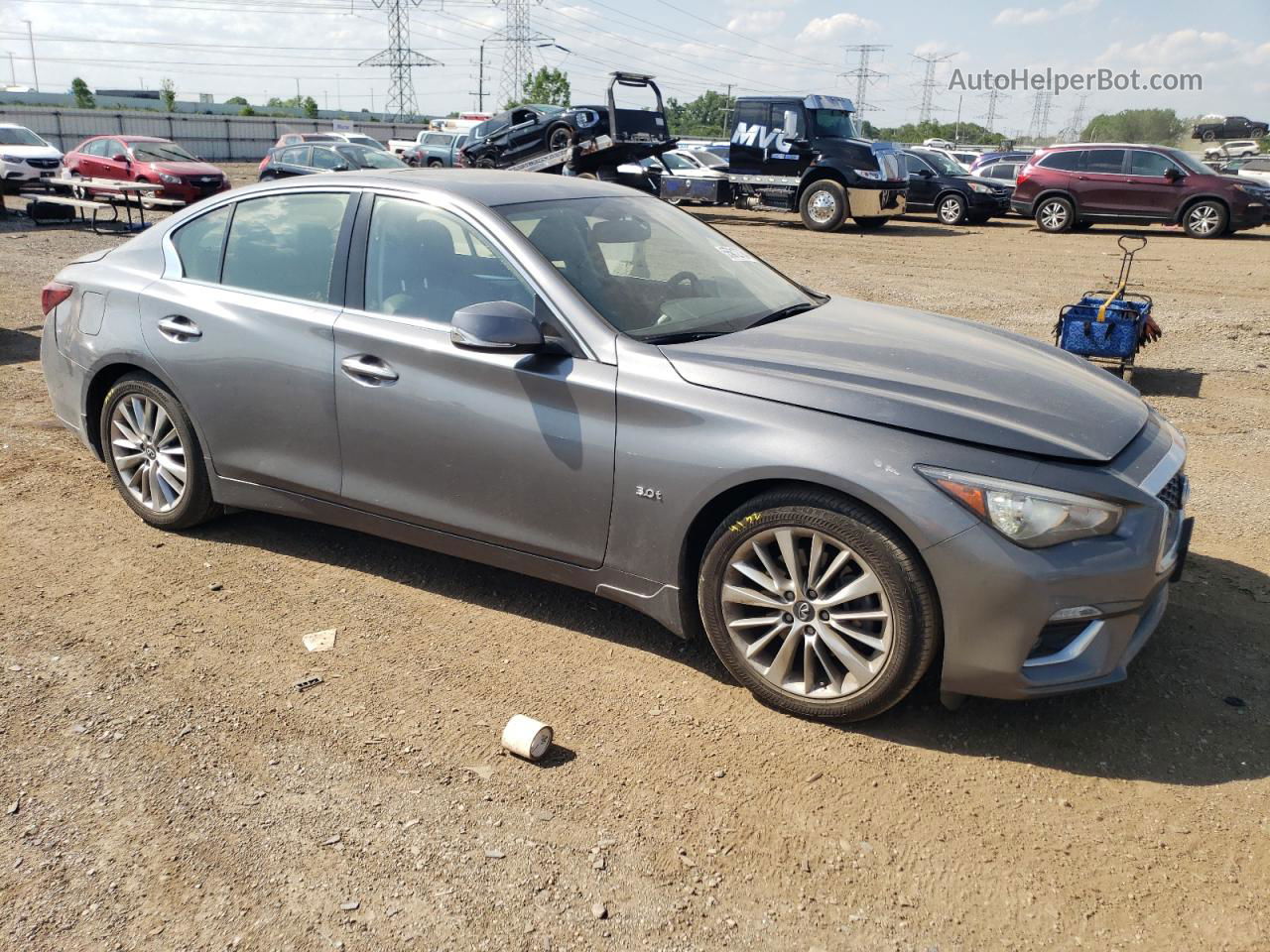 2019 Infiniti Q50 Luxe Silver vin: JN1EV7AR2KM590102