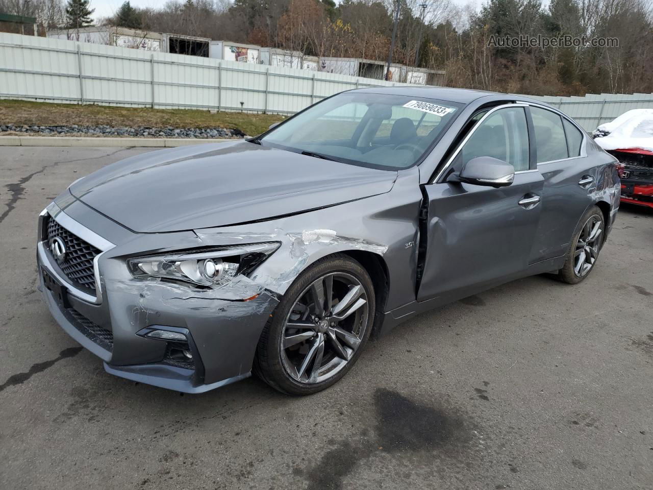 2019 Infiniti Q50 Luxe Gray vin: JN1EV7AR2KM591492