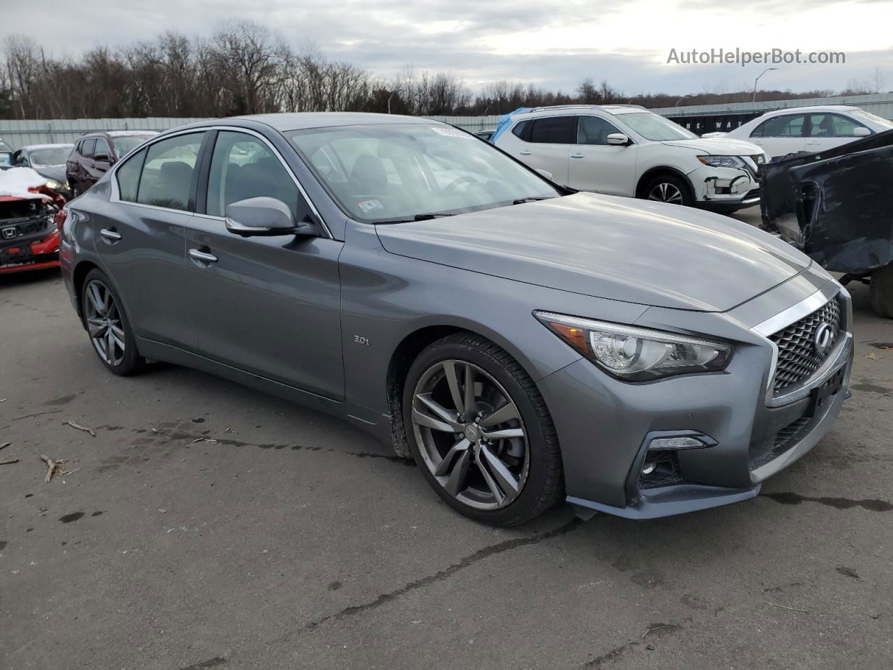 2019 Infiniti Q50 Luxe Gray vin: JN1EV7AR2KM591492