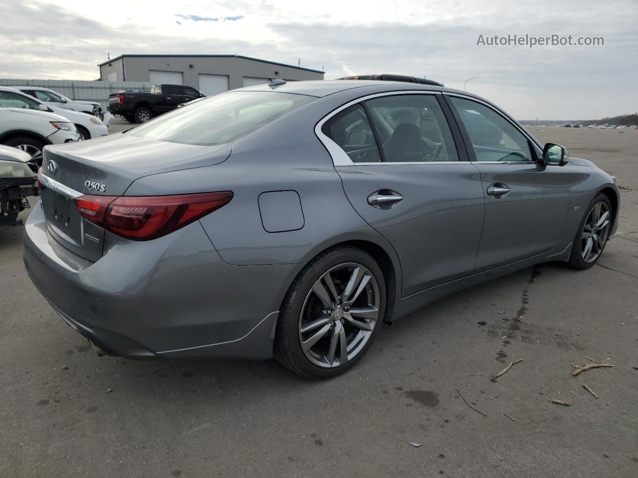 2019 Infiniti Q50 Luxe Gray vin: JN1EV7AR2KM591492