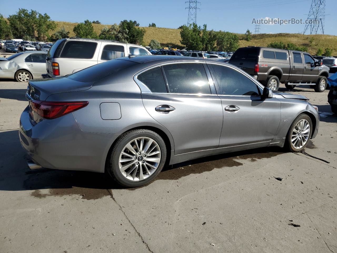 2019 Infiniti Q50 Luxe Серый vin: JN1EV7AR2KM594439