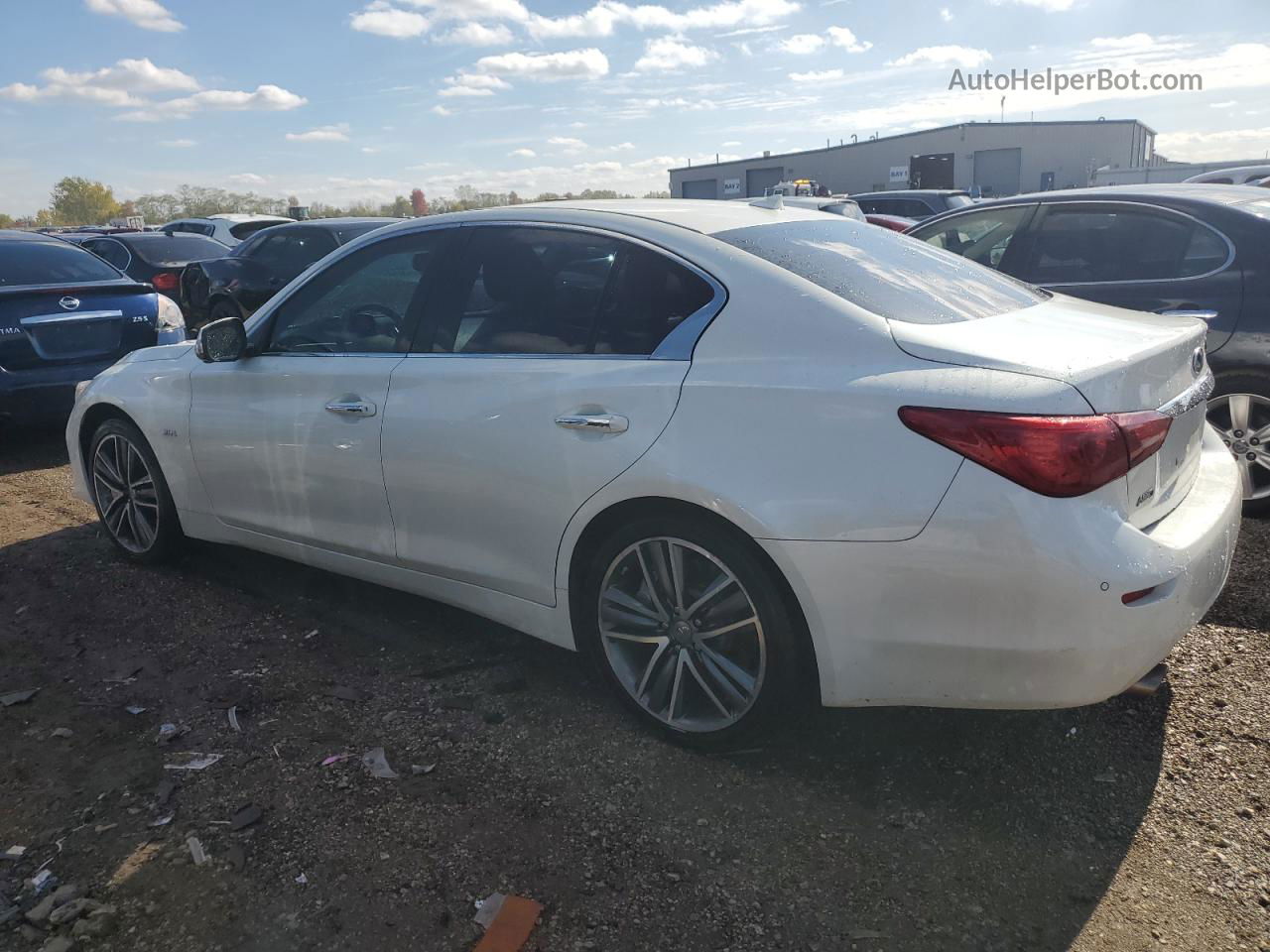 2016 Infiniti Q50 Premium White vin: JN1EV7AR3GM341024