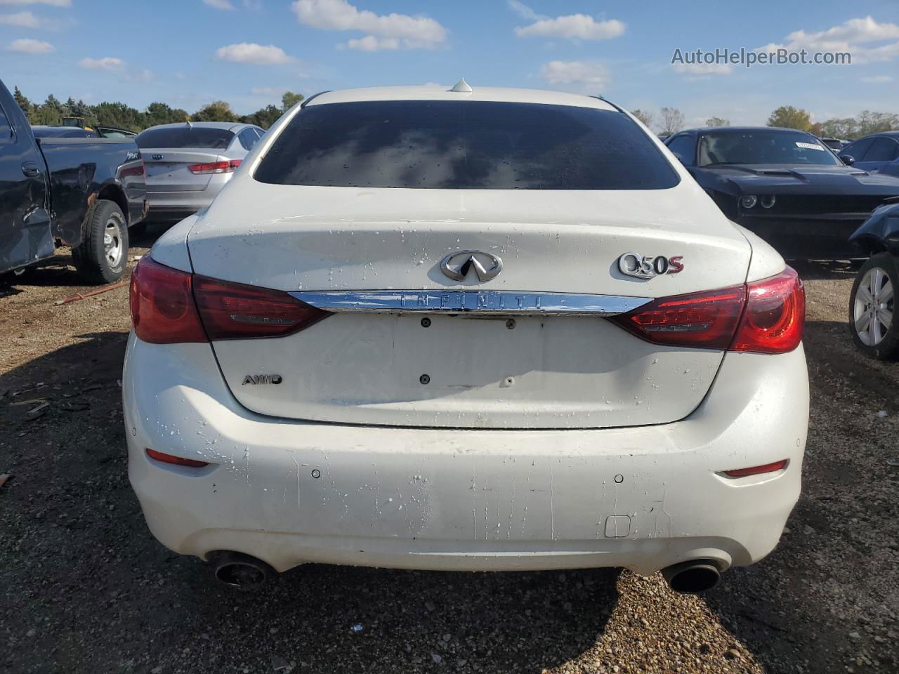 2016 Infiniti Q50 Premium White vin: JN1EV7AR3GM341024