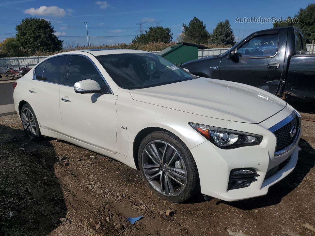 2016 Infiniti Q50 Premium White vin: JN1EV7AR3GM341024