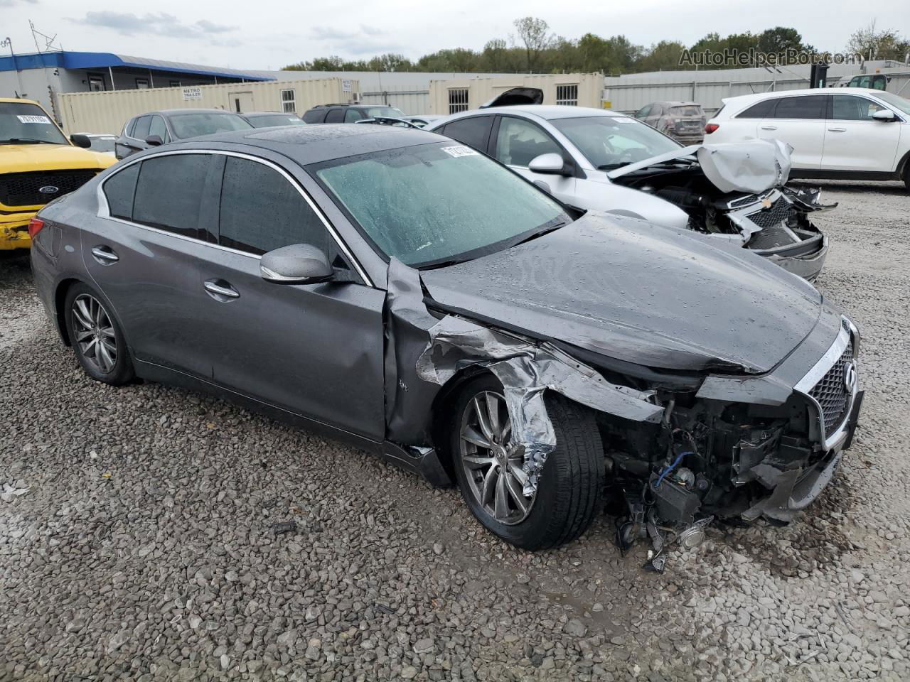 2016 Infiniti Q50 Premium Gray vin: JN1EV7AR3GM344439