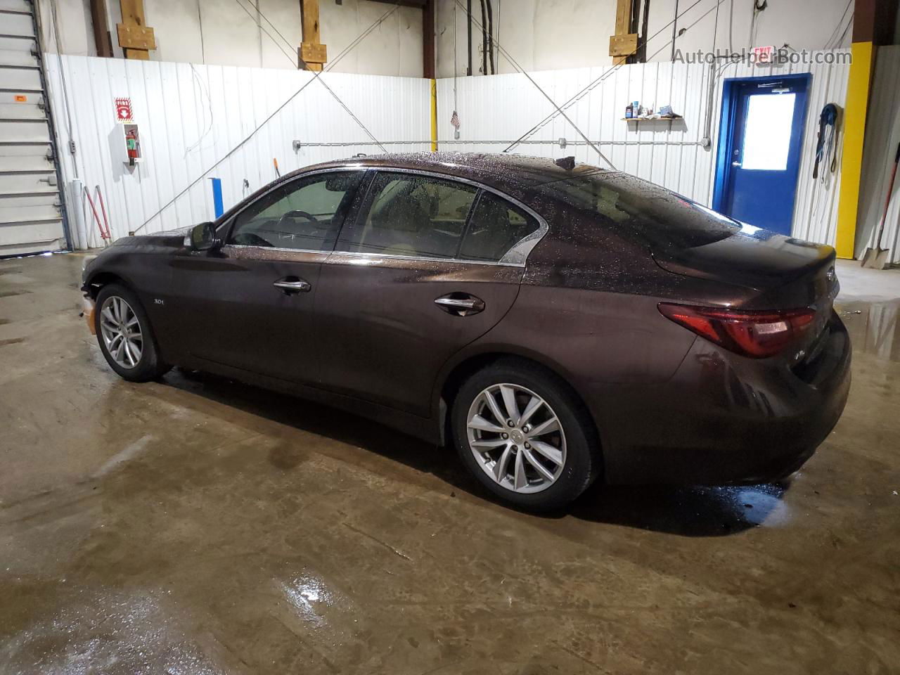 2018 Infiniti Q50 Luxe Brown vin: JN1EV7AR3JM431006