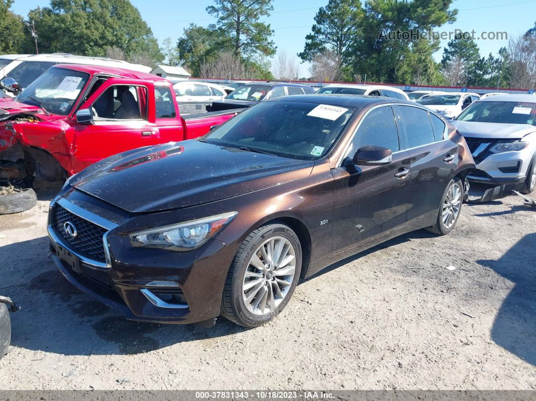 2018 Infiniti Q50 3.0t Luxe Burgundy vin: JN1EV7AR3JM431233