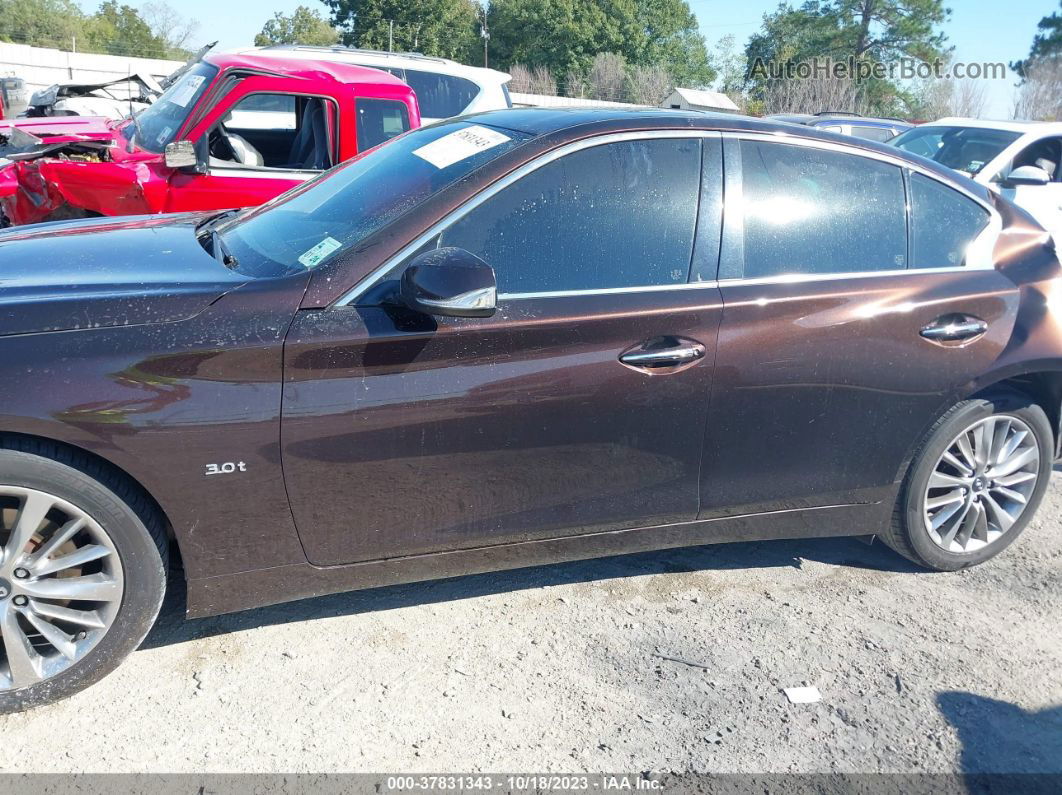 2018 Infiniti Q50 3.0t Luxe Burgundy vin: JN1EV7AR3JM431233