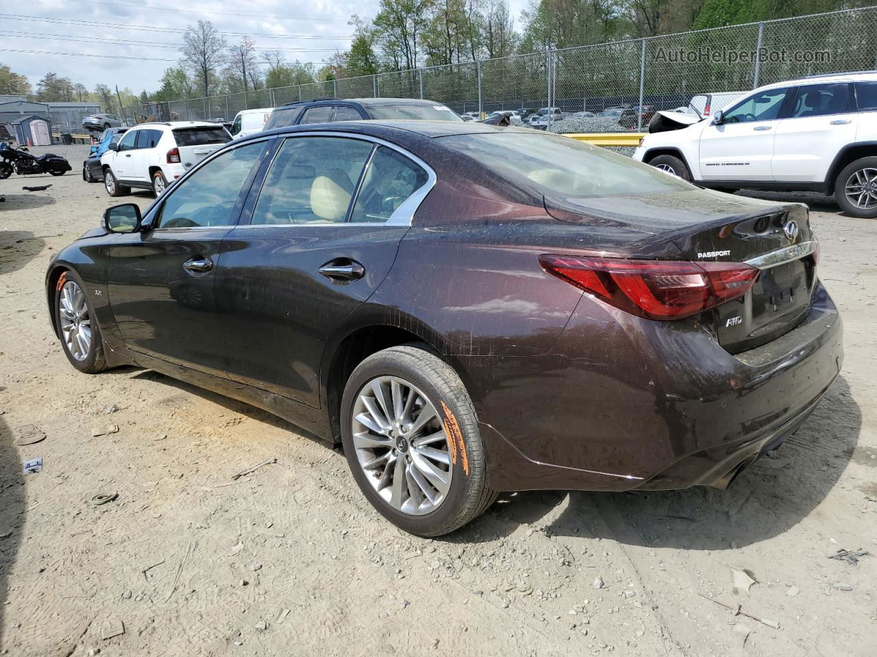 2018 Infiniti Q50 Luxe Burgundy vin: JN1EV7AR3JM431572