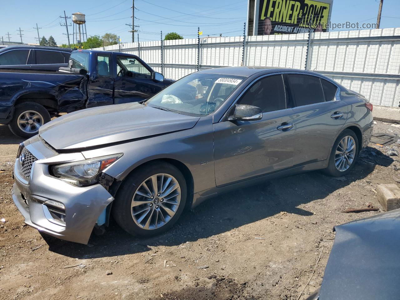 2018 Infiniti Q50 Luxe Gray vin: JN1EV7AR3JM432544