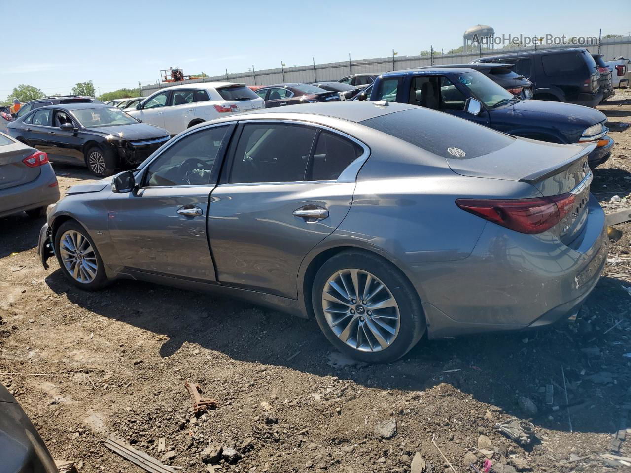 2018 Infiniti Q50 Luxe Gray vin: JN1EV7AR3JM432544