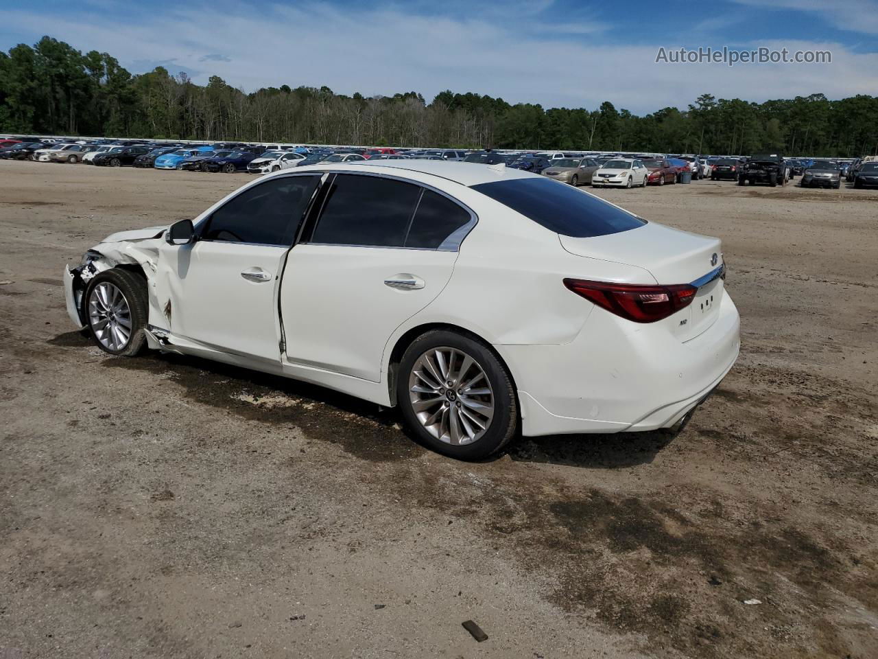 2018 Infiniti Q50 Luxe White vin: JN1EV7AR3JM433838