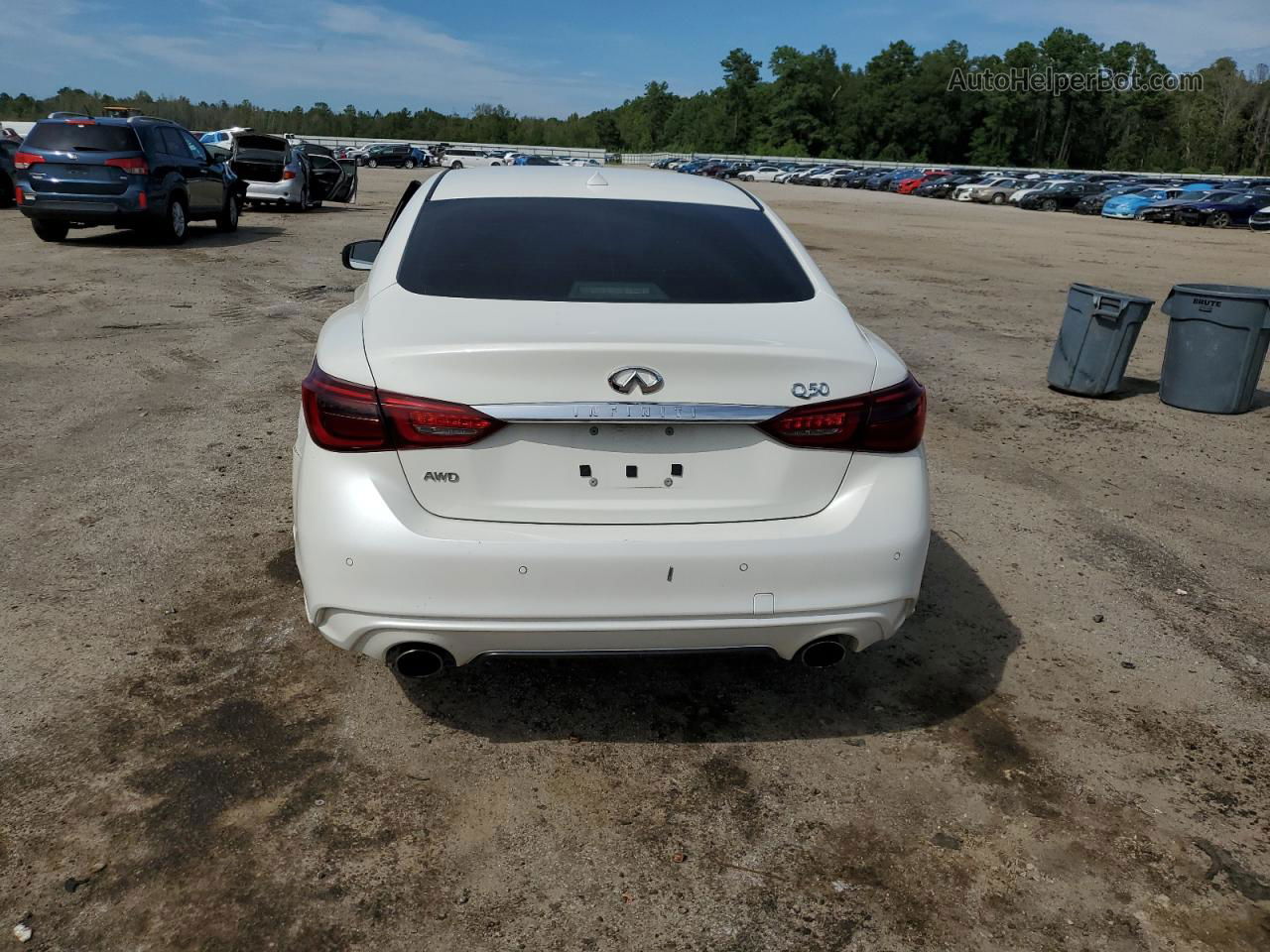 2018 Infiniti Q50 Luxe White vin: JN1EV7AR3JM433838