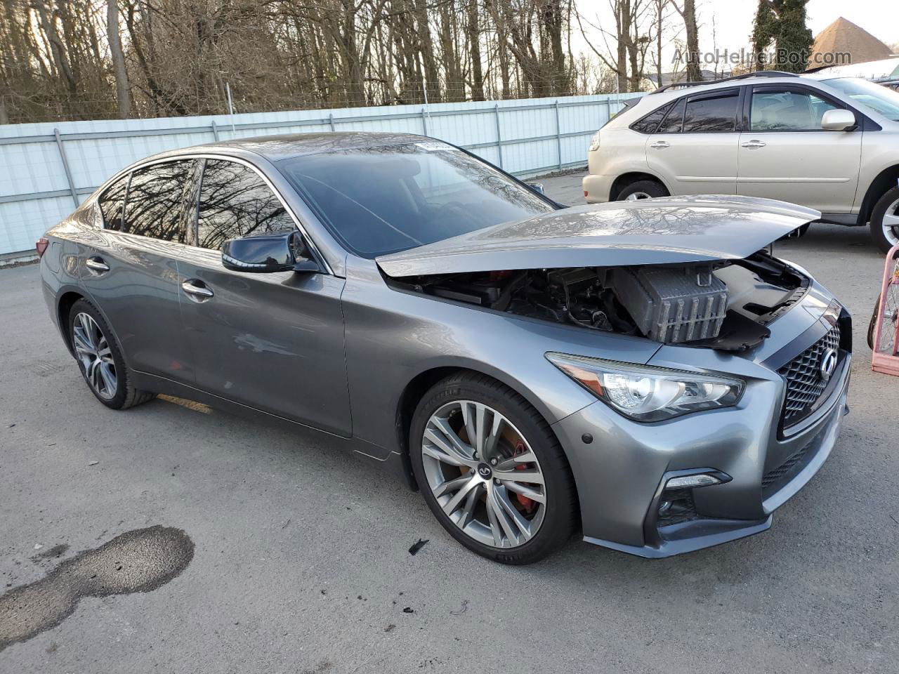 2018 Infiniti Q50 Luxe Gray vin: JN1EV7AR3JM437727