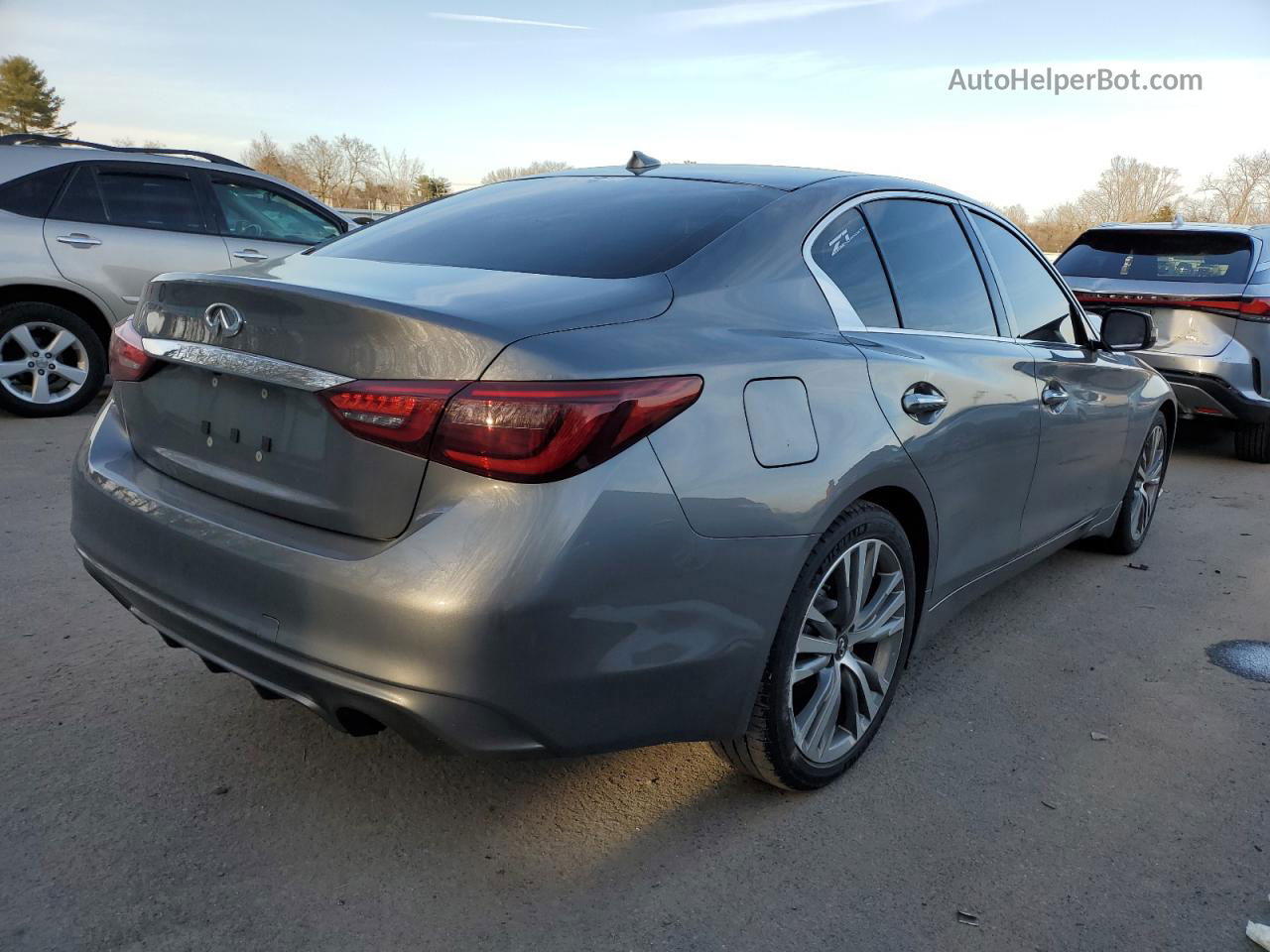 2018 Infiniti Q50 Luxe Gray vin: JN1EV7AR3JM437727