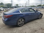 2018 Infiniti Q50 Luxe Blue vin: JN1EV7AR3JM440062