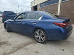 2018 Infiniti Q50 Luxe Синий vin: JN1EV7AR3JM440062