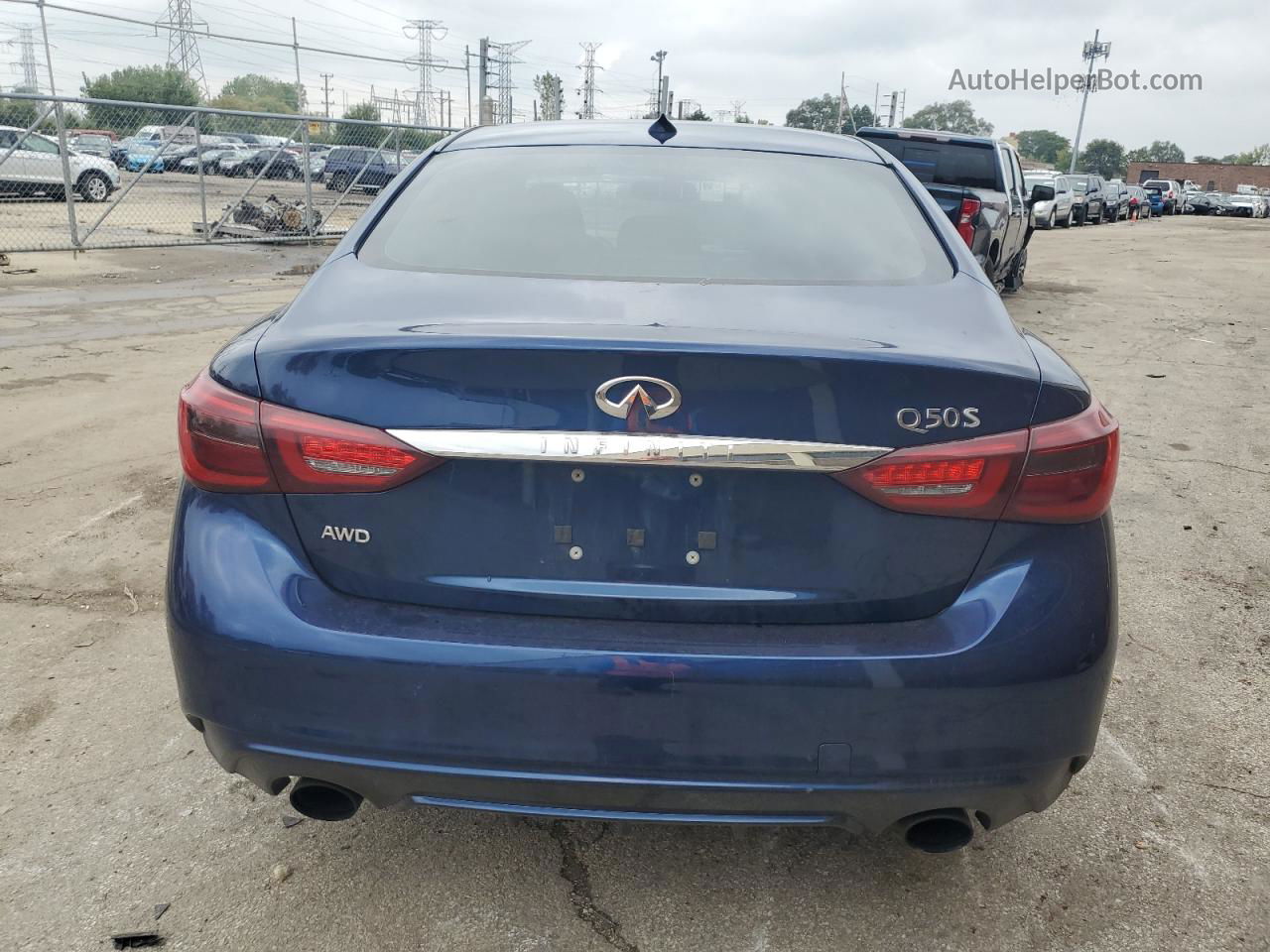 2018 Infiniti Q50 Luxe Blue vin: JN1EV7AR3JM440062