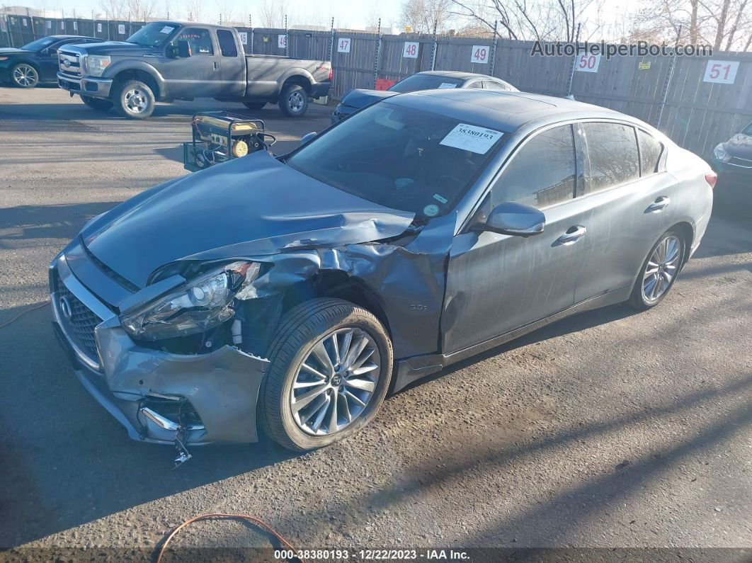 2018 Infiniti Q50 3.0t Luxe Gray vin: JN1EV7AR3JM441650