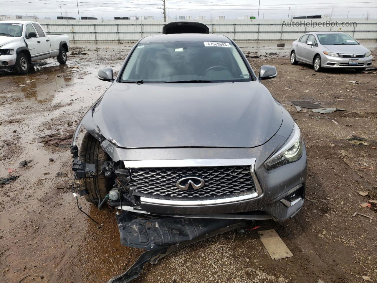 2018 Infiniti Q50 Luxe Gray vin: JN1EV7AR3JM442376