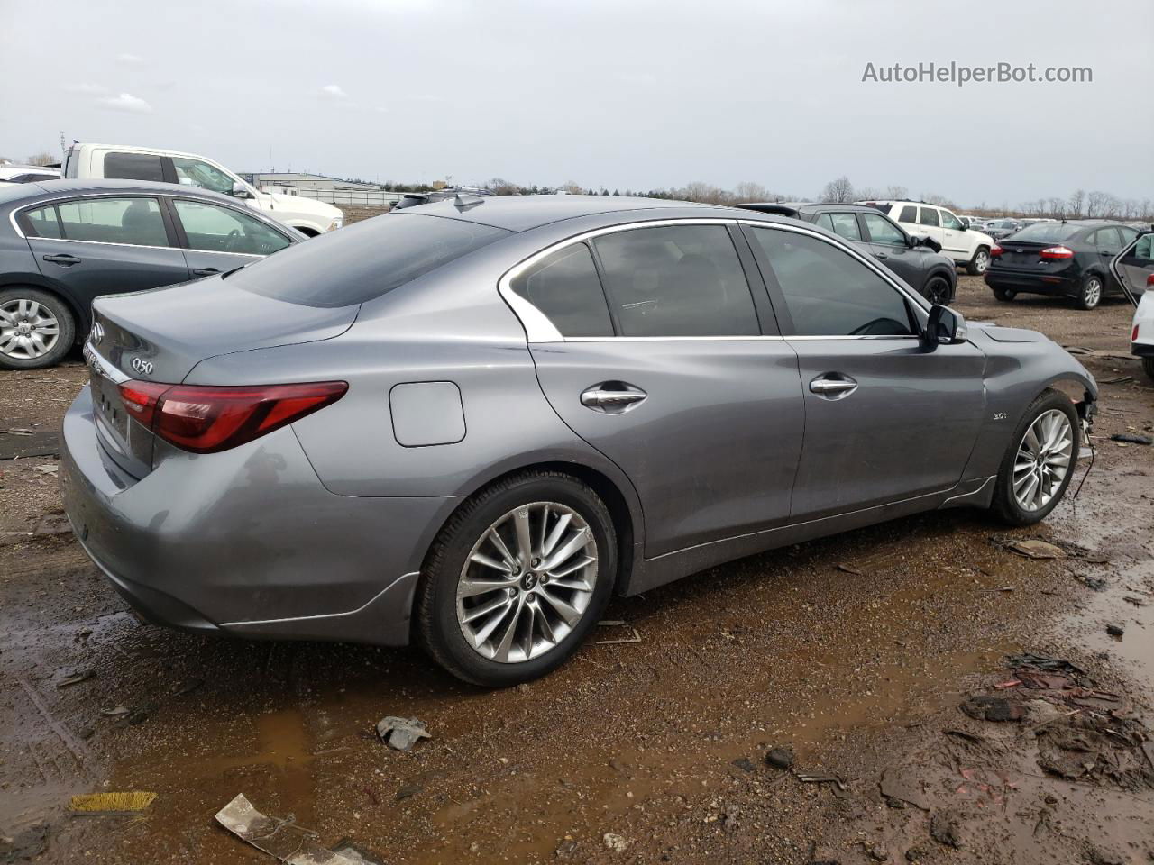 2018 Infiniti Q50 Luxe Gray vin: JN1EV7AR3JM442376