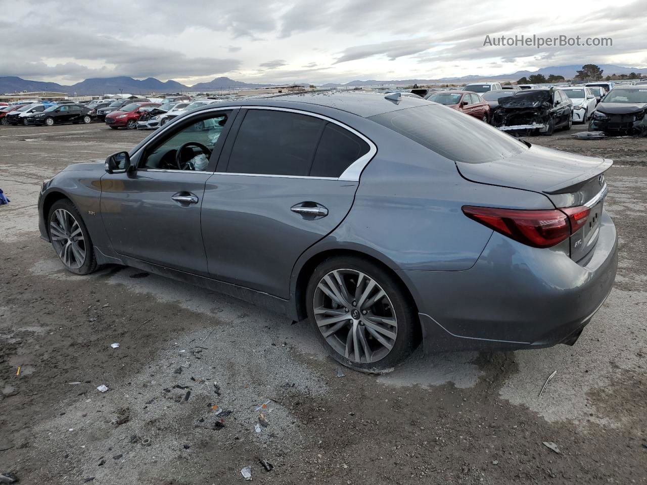 2018 Infiniti Q50 Luxe Серый vin: JN1EV7AR3JM443933