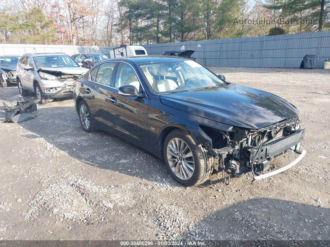 2019 Infiniti Q50 3.0t Luxe Черный vin: JN1EV7AR3KM552331