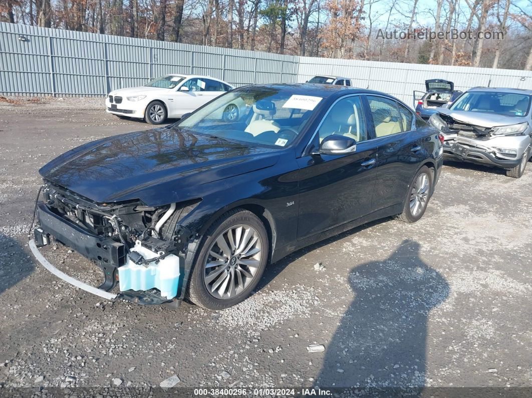 2019 Infiniti Q50 3.0t Luxe Черный vin: JN1EV7AR3KM552331